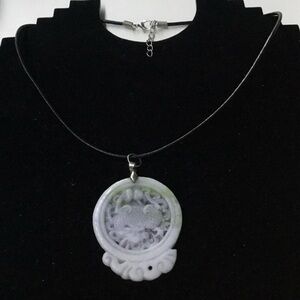 Exquisite White Jade Pendant Necklace